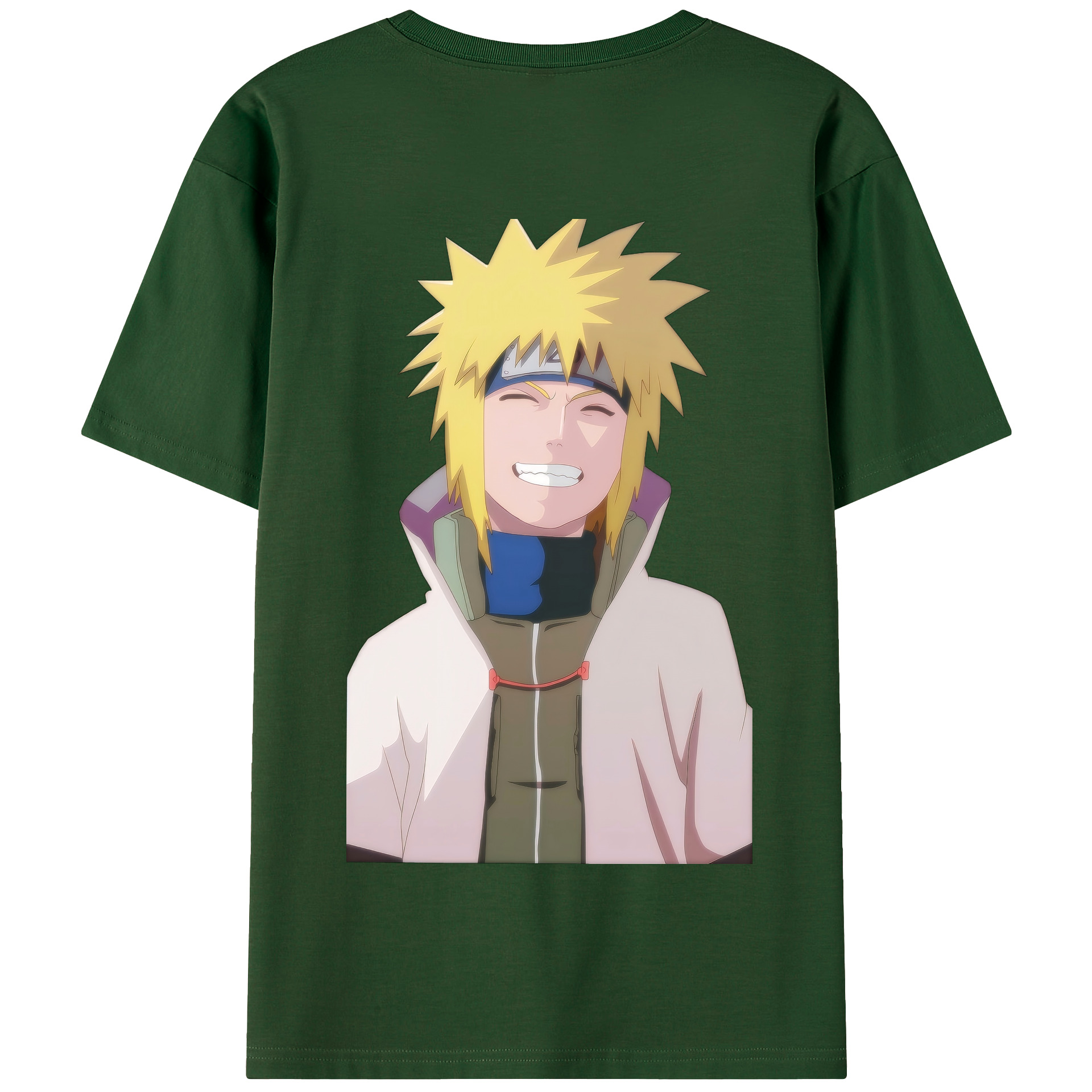 （画像用） NARUTO -ナルト- 波風 ミナト Namikaze Minato 綿100％半袖Tシャツ（背面プリント）
